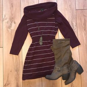 Maroon Sweater Dress